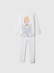 Gap White Cinderella Disney Princess Brushed Cotton Pyjamas (12mths-5yrs) - Image 1 of 2