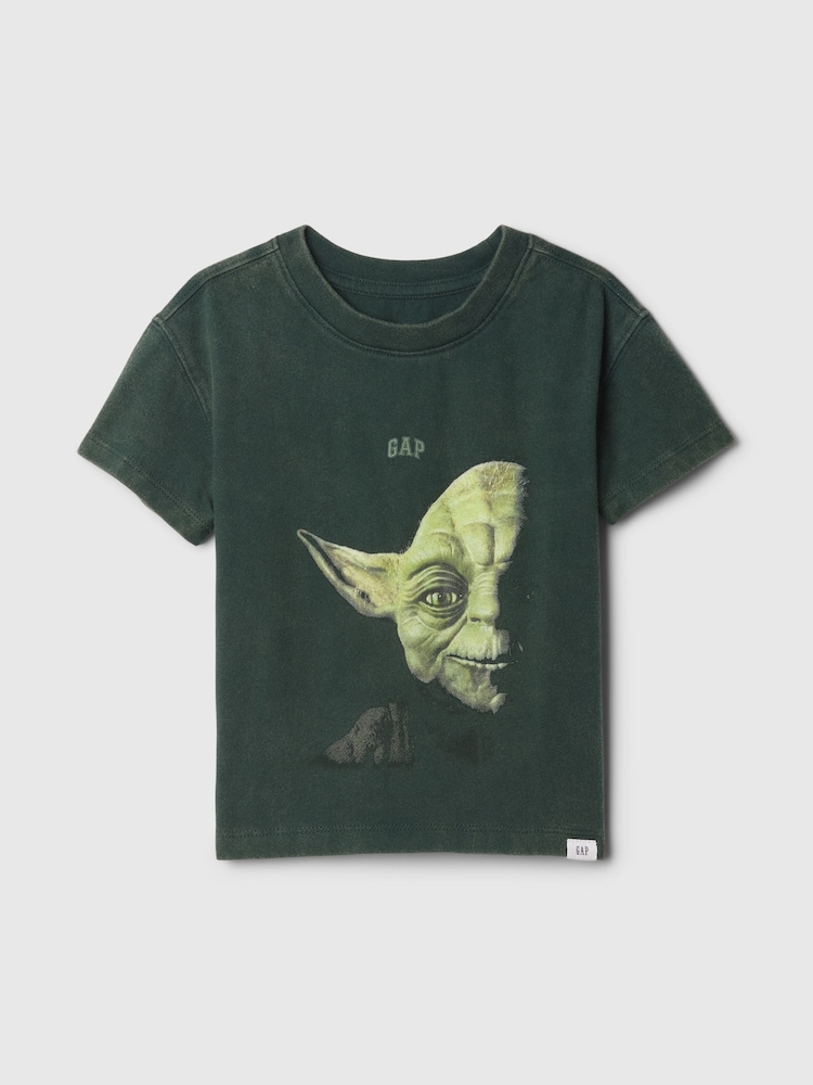 зеленый Yoda - футболка с принтом Gap Star Wars (6мес. -5лет) - Изображение 1 из 3