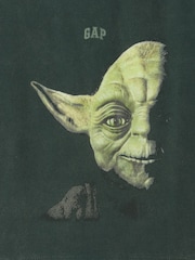 зеленый Yoda - футболка с принтом Gap Star Wars (6мес. -5лет) - Изображение 3 из 3