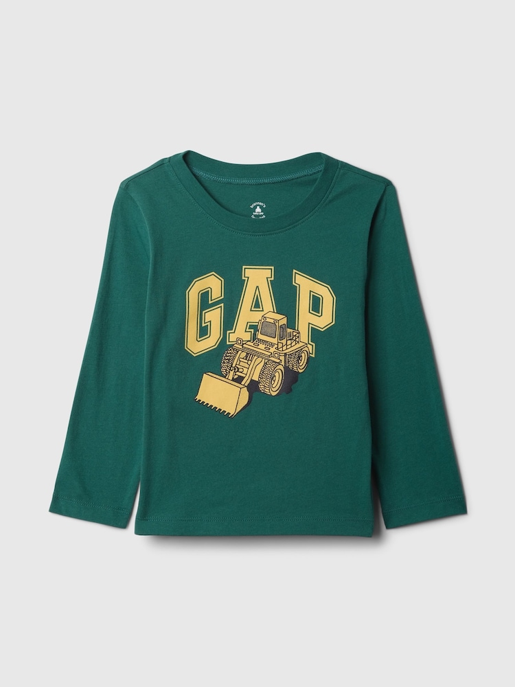 Gap Green Long Sleeve Graphic T-Shirt (6mths-5yrs) - Image 1 of 3