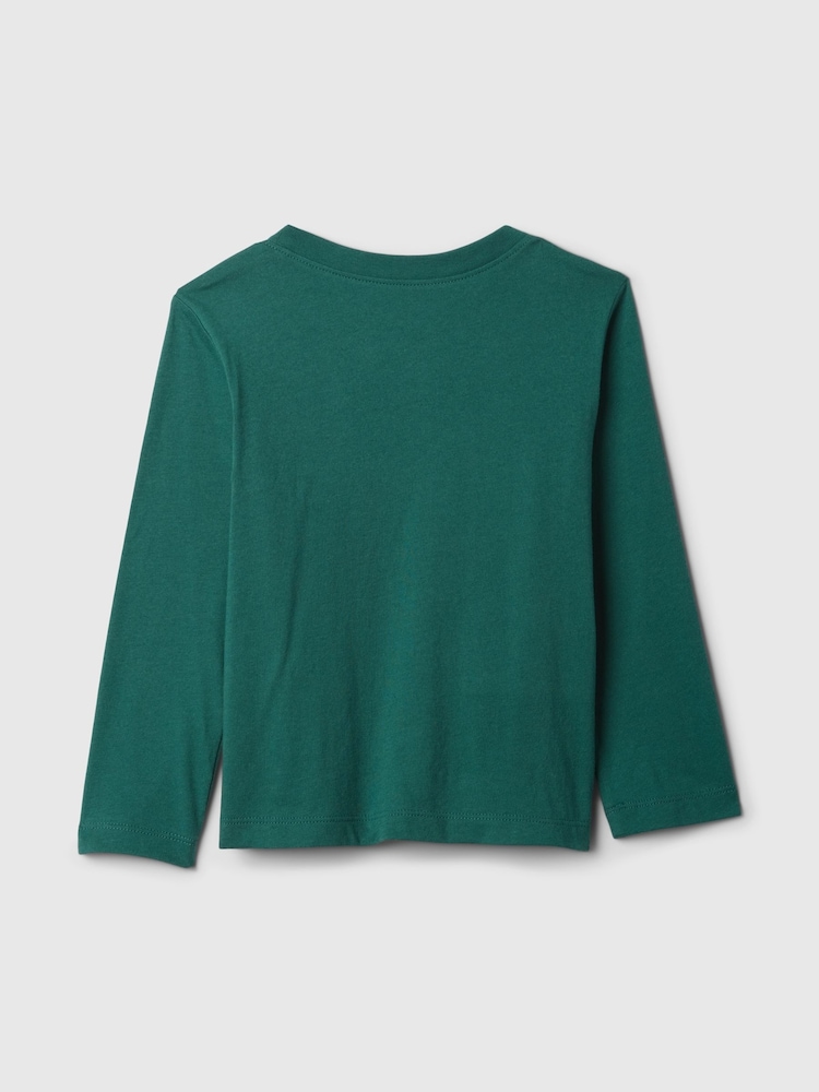 Gap Green Long Sleeve Graphic T-Shirt (6mths-5yrs) - Image 2 of 3
