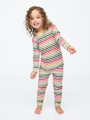 Gap White Stripe Brushed Cotton Pyjamas (12mths-5yrs) - Image 1 of 3