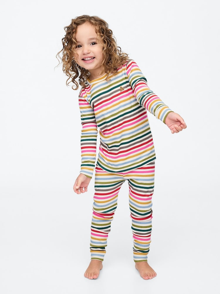 Gap White Stripe Brushed Cotton Pyjamas (12mths-5yrs) - Image 1 of 3