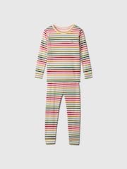 Gap White Stripe Brushed Cotton Pyjamas (12mths-5yrs) - Image 2 of 3