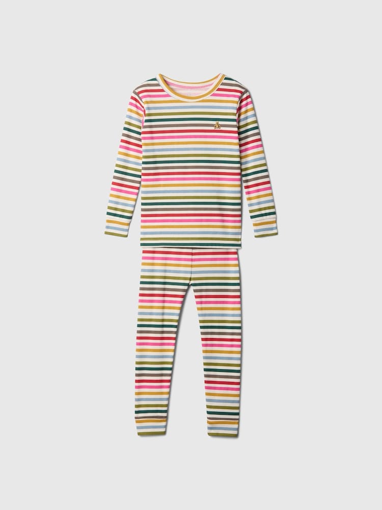 Gap White Stripe Brushed Cotton Pyjamas (12mths-5yrs) - Image 2 of 3