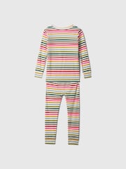 Gap White Stripe Brushed Cotton Pyjamas (12mths-5yrs) - Image 3 of 3