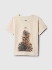 Бежевый Чубакка - футболка с принтом Gap Star Wars (6мес. -5лет) - Изображение 1 из 3