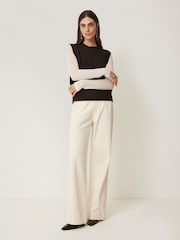 Jigsaw Brown Cashmere Crew Neck Tank - Image 2 of 7