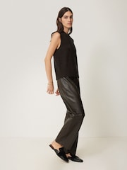 Jigsaw Brown Cashmere Crew Neck Tank - Image 5 of 7