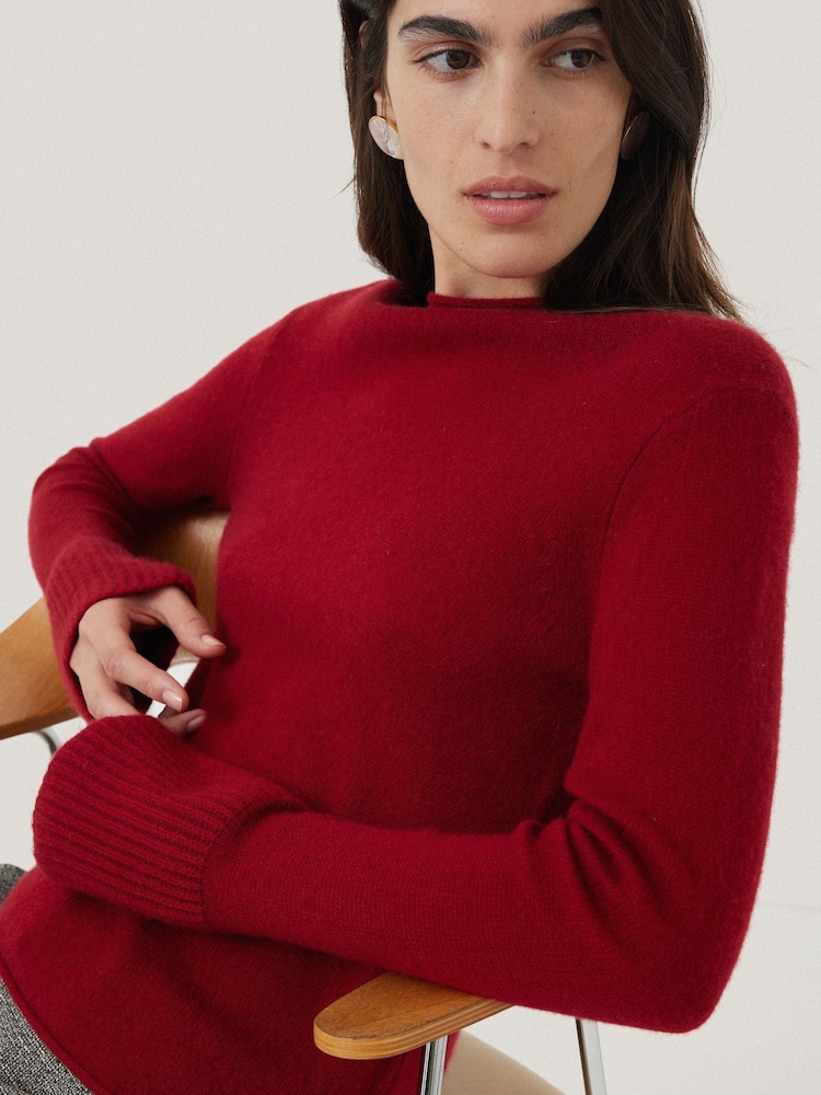 Jigsaw Red Cloud Cashmere Eldon Jumper - Image 2 of 8