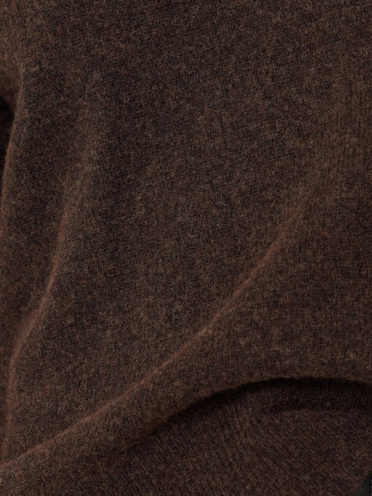 Jigsaw Brown Compact Wool Collar Tops - Image 6 of 6
