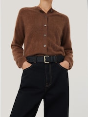 Jigsaw Black Calf Hair Belt - Image 4 of 4