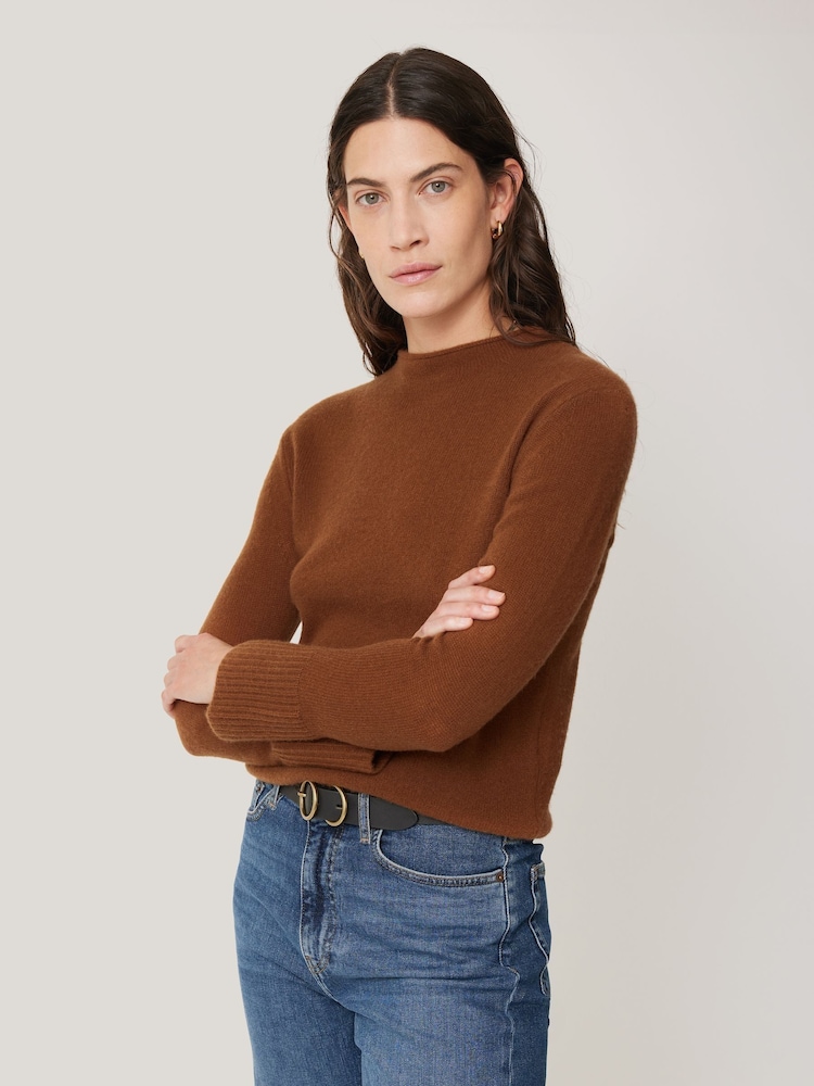 Jigsaw Coffee Cloud Cashmere Eldon Jumper - Image 1 of 8