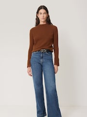 Jigsaw Coffee Cloud Cashmere Eldon Jumper - Image 3 of 8