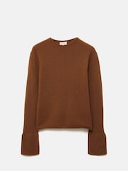 Jigsaw Coffee Cloud Cashmere Eldon Jumper - Image 7 of 8