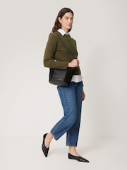 Jigsaw Olive Green Wool Cashmere Blend Jumper - Image 3 of 6