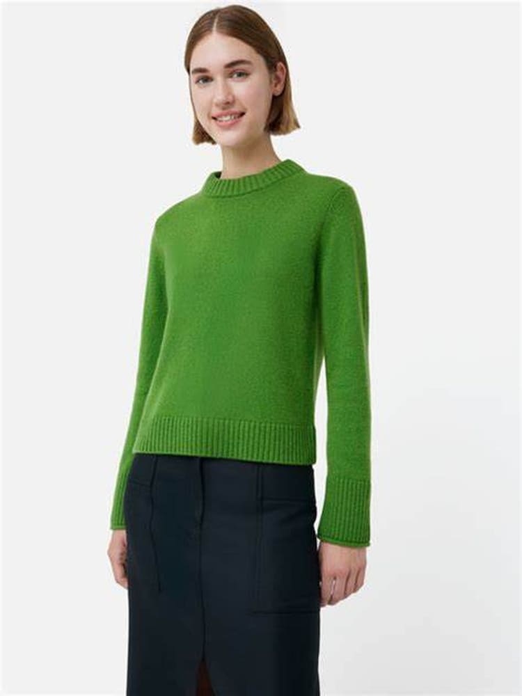 Jigsaw Dark Green Compact Wool Crew Jumper - Image 1 of 3