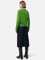 Jigsaw Dark Green Compact Wool Crew Jumper - Image 2 of 3