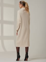 Jolie Moi Brown Emma Knitted Longline Jumper - Image 2 of 6
