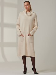 Jolie Moi Brown Emma Knitted Longline Jumper - Image 6 of 6