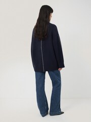 Jigsaw Blue Embroidered Knitted Jumper - Image 5 of 7
