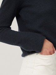 Jigsaw Navy Blue Cloud Cashmere Eldon Jumper - Image 6 of 8