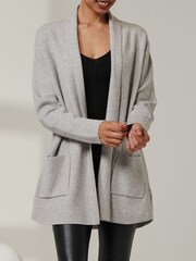 Gris - Cardigan Jolie Moi Ally en maille fine - Image 3 of 6