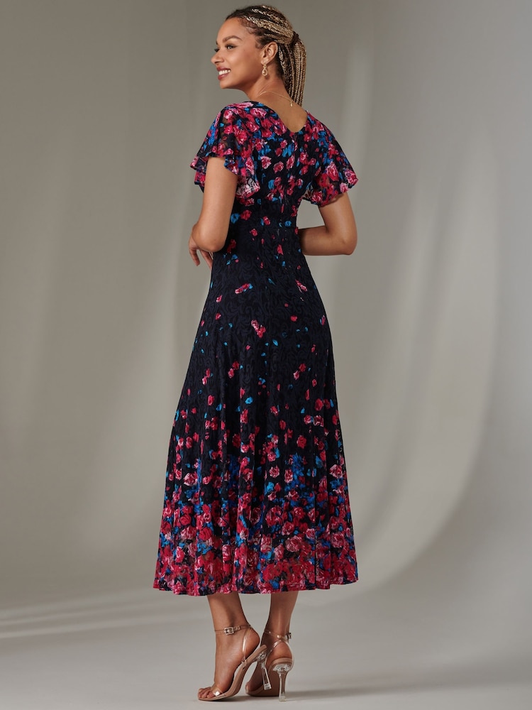 Jolie Moi Pink Cap Sleeve Lace Maxi Dress - Image 2 of 6