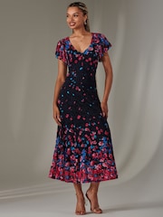 Jolie Moi Pink Cap Sleeve Lace Maxi Dress - Image 5 of 6