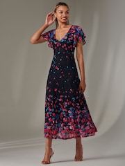 Jolie Moi Pink Cap Sleeve Lace Maxi Dress - Image 6 of 6