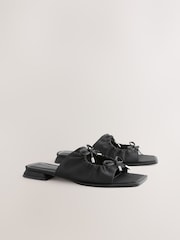 Black Standard/Wide Fit Forever Comfort® Double Bow Mules - Image 2 of 5