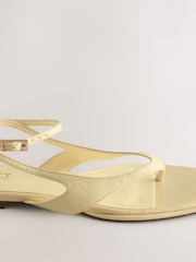 Buttermilk Yellow Forever Comfort® Strappy Ankle Toe Thong Sandals - Image 5 of 5
