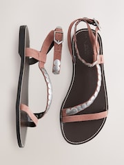 وردي سويد - Shield Studded Wrap Sandals - صورة 8 من 10