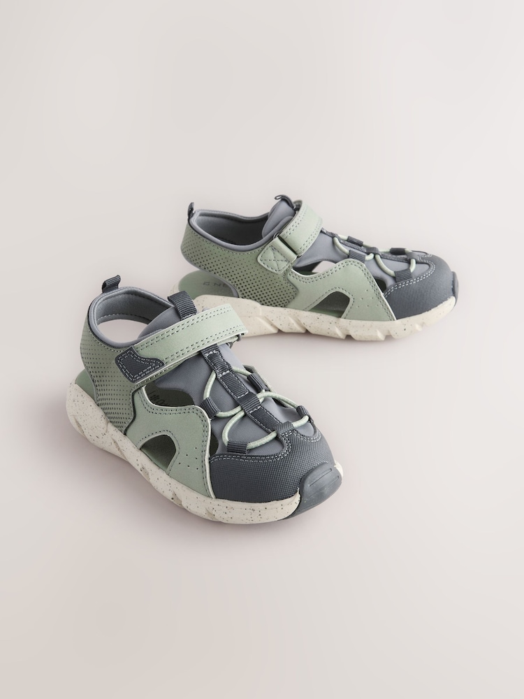 Sage Green Bumptoe Trekker Sandals - Image 1 of 5