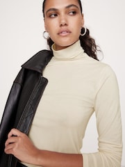 Blanco - Top en mezcla de lana con mangas al codo Luxe de Banana Republic - Imagen 3 de 4