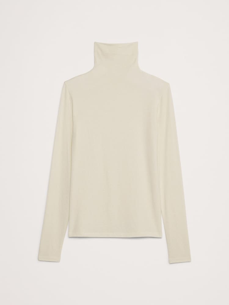Blanco - Top en mezcla de lana con mangas al codo Luxe de Banana Republic - Imagen 4 de 4