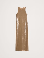 Banana Republic Gold Stretch-Sequin Maxi Dress - Image 5 of 5
