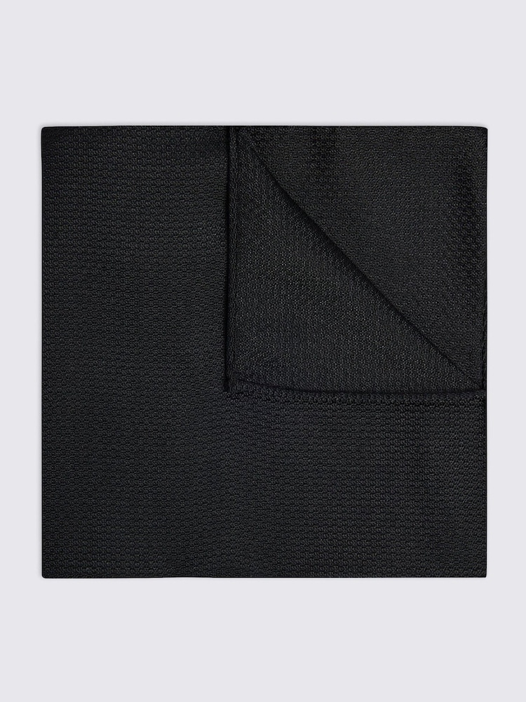 MOSS Black Tweed Peacoat Silk Pocket Square - Image 1 of 2