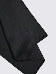 MOSS Black Tweed Peacoat Silk Pocket Square - Image 2 of 2