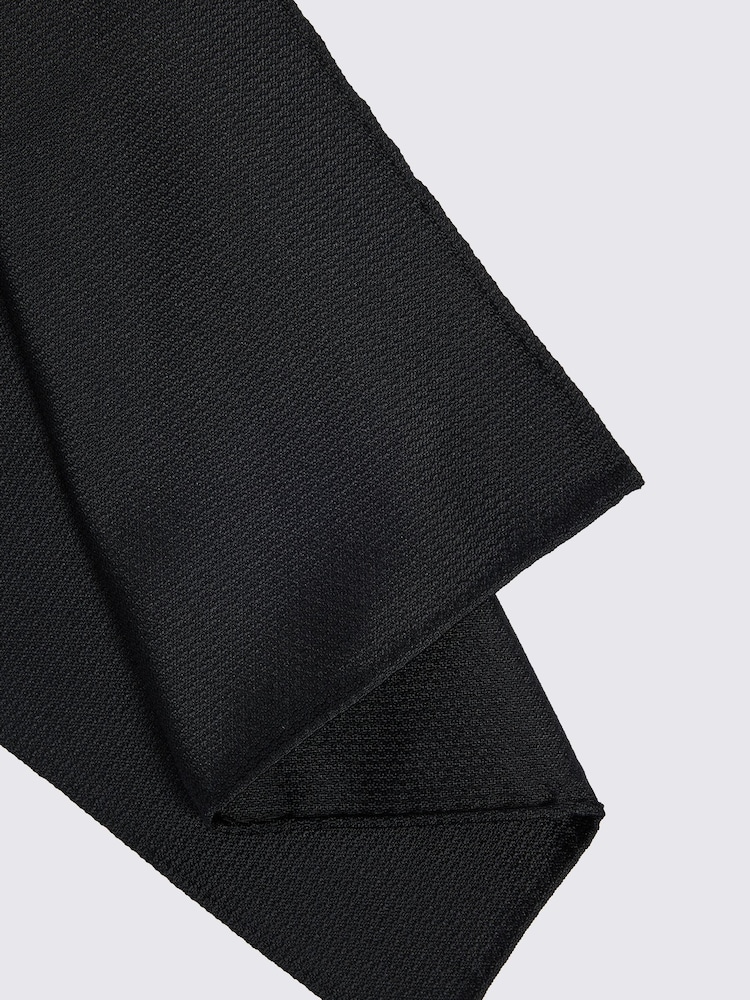 MOSS Black Tweed Peacoat Silk Pocket Square - Image 2 of 2