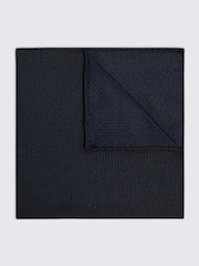 MOSS Blue Tweed Peacoat Silk Pocket Square - Image 1 of 2
