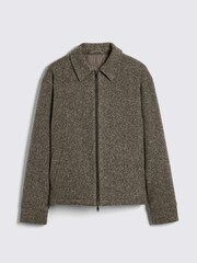 MOSS Brown Tweed Zip Shacket - Image 5 of 6