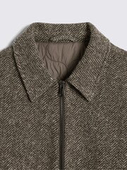 MOSS Brown Tweed Zip Shacket - Image 6 of 6