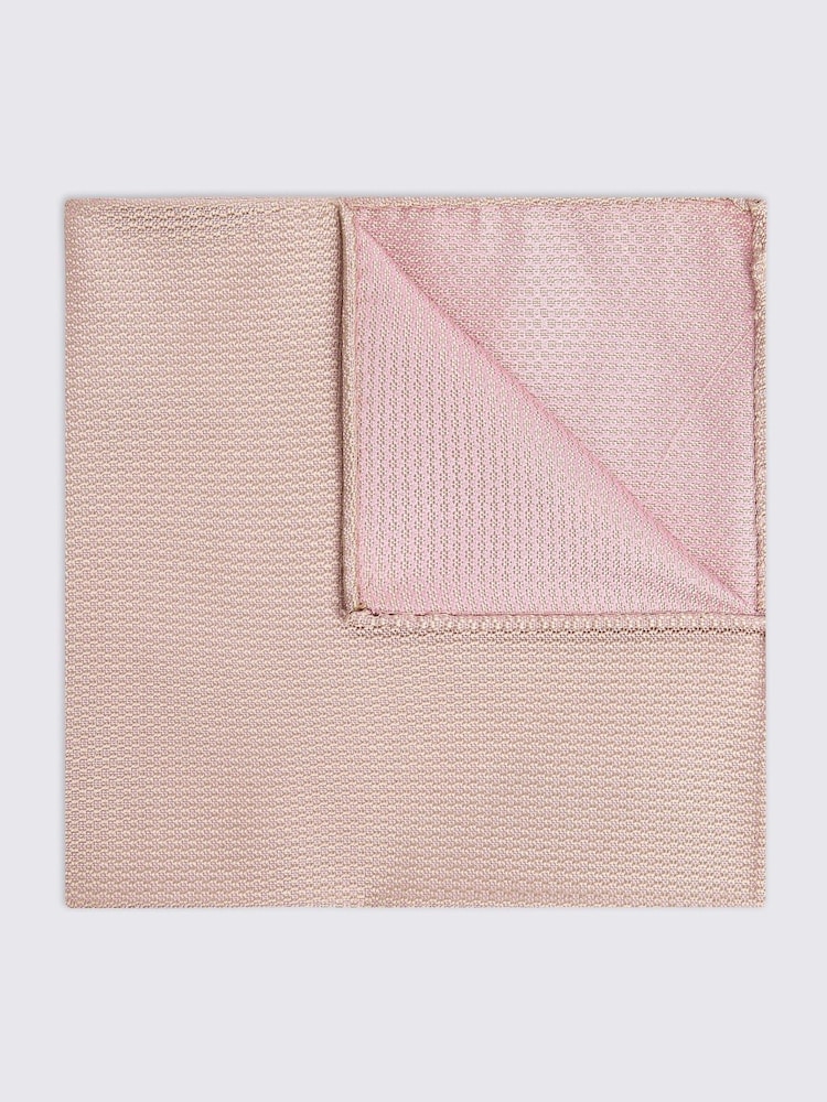 MOSS Dark Pink Silk Semi Plain Pocket Square - Image 1 of 2 MOSS Dark Pink Silk Semi Plain Pocket Square - Image 1 of 2