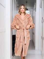 Jim Jam the Label Natural Plush Dressing Robe - Image 6 of 11