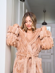 Jim Jam the Label Natural Plush Dressing Robe - Image 8 of 11