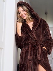 Jim Jam the Label Plush Dressing Brown Robe - Image 2 of 10