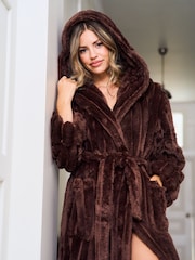 Jim Jam the Label Plush Dressing Brown Robe - Image 3 of 10