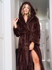 Jim Jam the Label Plush Dressing Brown Robe - Image 4 of 10