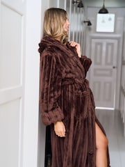 Jim Jam the Label Plush Dressing Brown Robe - Image 6 of 10